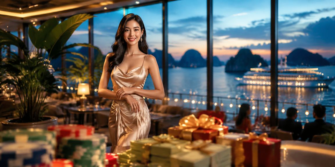 Cảnh vịnh Hạ Long đẹp với hoạt động nghỉ dưỡng và giải trí bên bờ biển